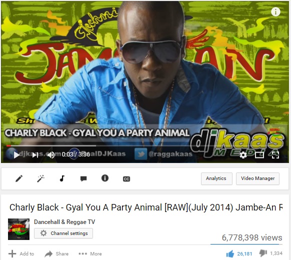 Charly Black - Party Animal promoted for Charly Black